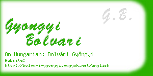 gyongyi bolvari business card
